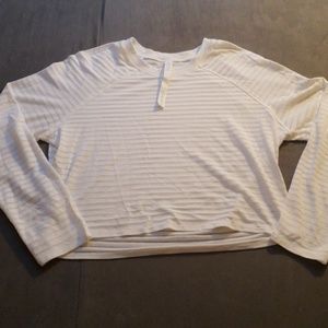 Lululemon Cropped Sheer Top-White